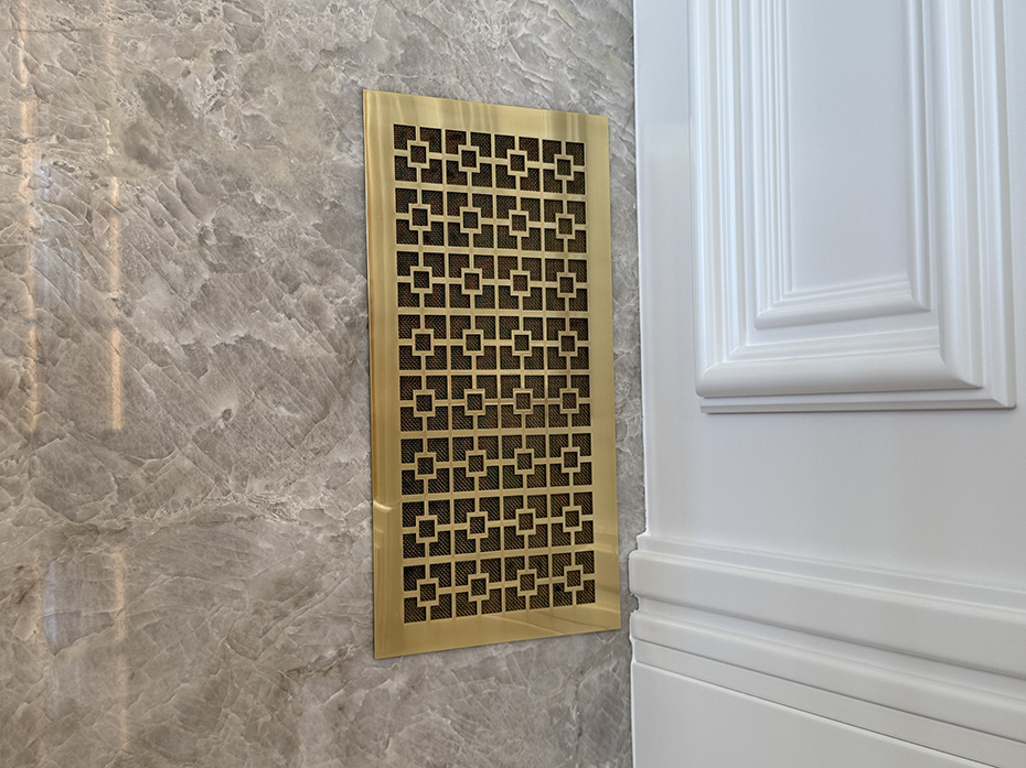 Решётка вентиляционная латунная fg-30010 матовая латунь