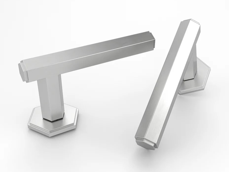 Дверная ручка на розетке Oliver Knights Harriette LH матовый хром