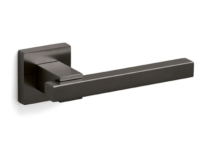 Дверная ручка на круглой розетке Olivari Bios US aнтрацит