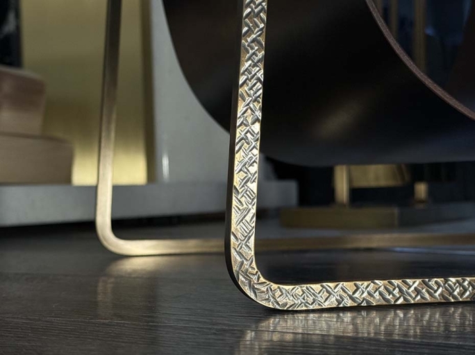 Каминный набор с дровницей FURNITEK FG-01125 античная латунь