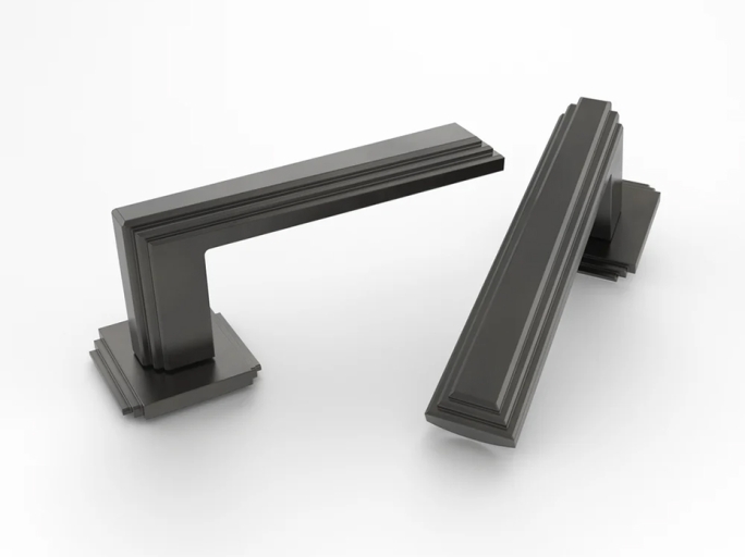 Дверная ручка на розетке Oliver Knights Lot чёрная бронза