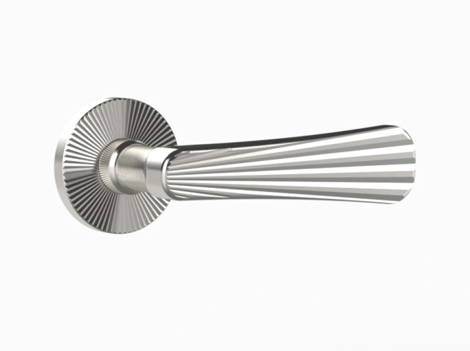 Дверная ручка на розетке Frank Allart 7701/7831 полированный хром